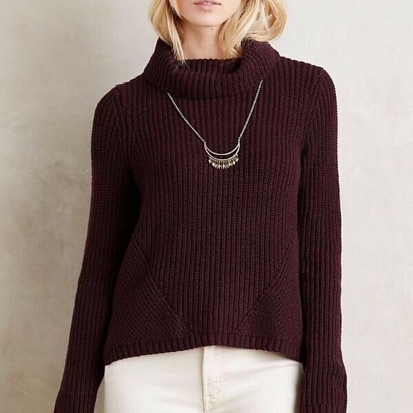 Anthropologie Sweaters - Anthropologie Moth High Low Turtleneck Sweater XS
